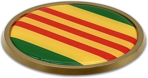 Vietnam Veteran Gold Plastic Emblem for Cars, Trucks, SUVs and All Auto | Universal Fit at 3.4" | Weatherproof | Made in The USA in Kuwait