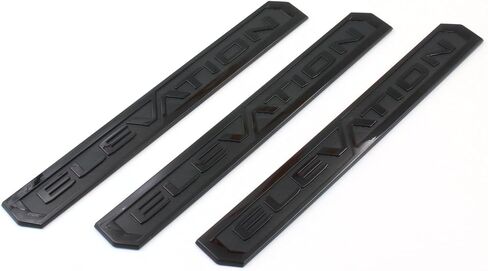 3PC Gloss Black Door Rear Elevation Emblems Compatible with 2019-2024 Sierra 1500 2021-2022 Canyon in Kuwait