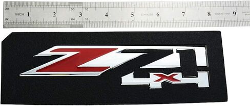 2X Z71 4x4 شارات شعارات متوافقة مع سيلفرادو سييرا تاهو (كروم أحمر) in Kuwait