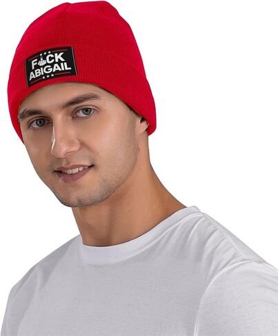 Fuck Abigail Spanberger Knit Hat Abigail Spanberger Sucks Beanie Warm Winter Hat for Men Women Black in Saudi Arabia