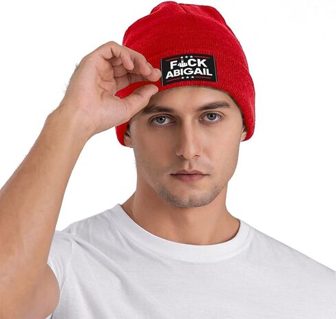 Fuck Abigail Spanberger Knit Hat Abigail Spanberger Sucks Beanie Warm Winter Hat for Men Women Black in Saudi Arabia