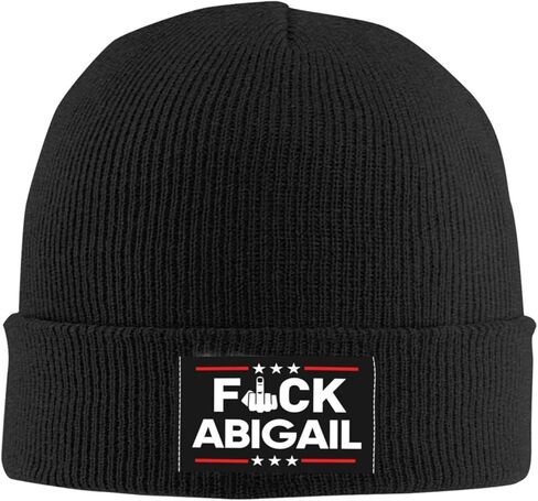 Fuck Abigail Spanberger Knit Hat Abigail Spanberger Sucks Beanie Warm Winter Hat for Men Women Black in Saudi Arabia