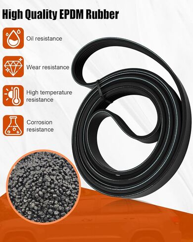 Engine Serpentine Drive Belt Kit Replace 6PK2613 Fit for Ford Expedition F150 Windstar Buick Century Electra Riviera Chevrolet C3500HD Malibu Replace K061031 F78Z8620BA, EPDM Rubber V-Ribbed Belts in Saudi Arabia