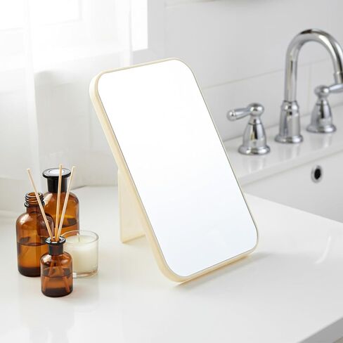 12 قطعة من مرايا مكياج سطح المكتب، مرآة مكتب مكياج صغيرة قابلة للطي مقاس 8 بوصات مع حامل، قابلة للتعديل 90 درجة، طاولة زينة للسفر لحفلات السبا، والبنات، والنساء، والجمال، 4 ألوان in Kuwait