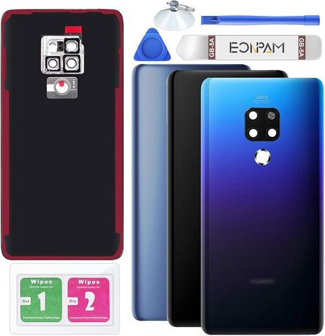 Back Glass Replacement for Huawei Mate 20 Pro Back Cover Rear Housing with Camera Lens + Repair Tool Kit Genuine Rear Glass (Aurora) in Saudi Arabia