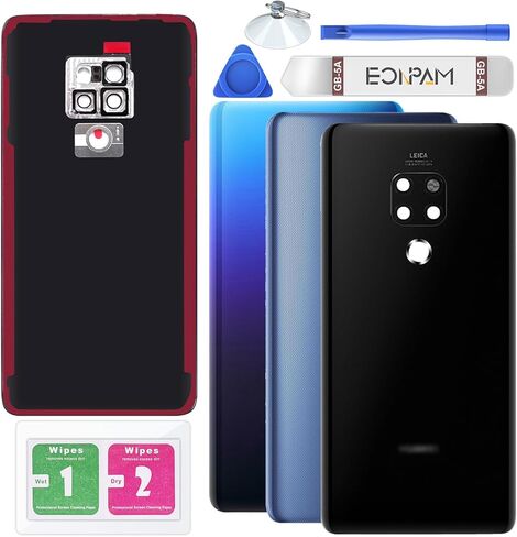Back Glass Replacement for Huawei Mate 20 Pro Back Cover Rear Housing with Camera Lens + Repair Tool Kit Genuine Rear Glass (Aurora) in Saudi Arabia