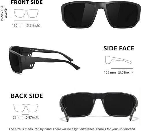 MAXJULI Z87 XL Side Shield Sunglasses for Men with Big Heads TR90 Ultralight UV400 Protection Safety Glasses 8708 in Saudi Arabia
