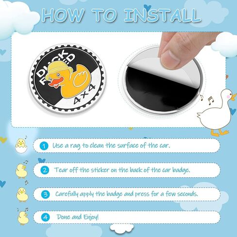 Duck Rated Car Emblem for Jeep - Metal Car Automotive Stickers 4x4 3D Car Badge Decals Compatible with Jeep （2 Pcs） in Saudi Arabia
