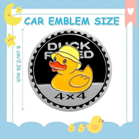 Duck Rated Car Emblem for Jeep - Metal Car Automotive Stickers 4x4 3D Car Badge Decals Compatible with Jeep （2 Pcs） in Saudi Arabia