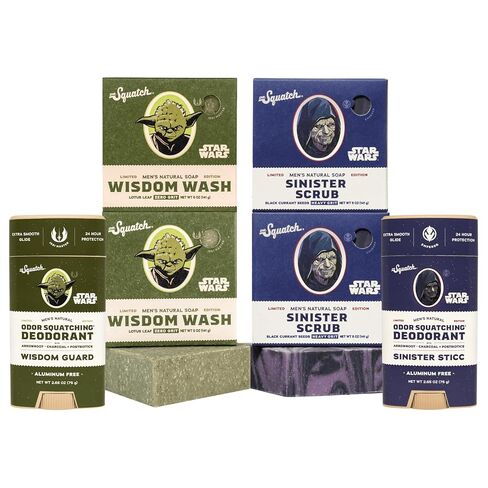 الدكتور Squatch Soap Star Wars Soap Episode II - 4 Bar Bundle and Collector’s Box - Latherary Lather ، Slister Scrub ، Suds of Darkness ، Resistance Rinse in Kuwait