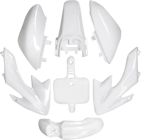 ABS Plastics Fender Fairing Body Work Kit with Graphics Decals for CRF50F XR50R CRF XR 50 SSR Chinese SSR 110cc 125cc Dirt Pit Bike (White) in Saudi Arabia