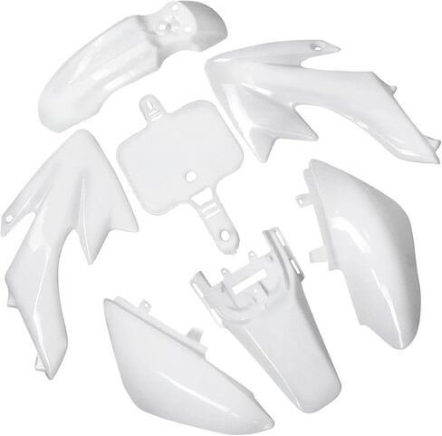 ABS Plastics Fender Fairing Body Work Kit with Graphics Decals for CRF50F XR50R CRF XR 50 SSR Chinese SSR 110cc 125cc Dirt Pit Bike (White) in Saudi Arabia