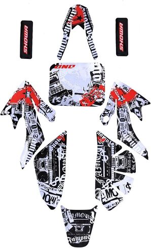 ABS Plastics Fender Fairing Body Work Kit with Graphics Decals for CRF50F XR50R CRF XR 50 SSR Chinese SSR 110cc 125cc Dirt Pit Bike (White) in Saudi Arabia