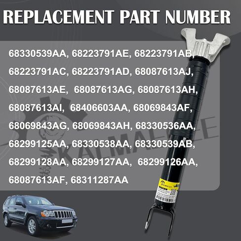 2PCS Rear Suspension Shock Absorbers Struts for Durango 2014-2023 (Only for Upper mount #68311287AA) in Kuwait