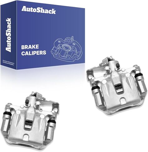 AutoShack استبدال الفرامل الخلفية اليسار واليمين لـ 2014-2018 Kia Forte 2012-2017 Hyundai Veloster 2013-2017 Hyundai Elantra GT 2014-2018 Kia Forte5 2-PC Set in Saudi Arabia