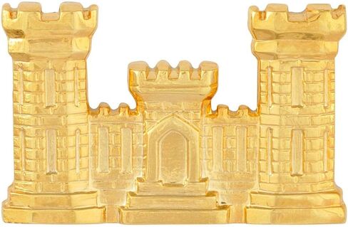 MEDALS OF AMERICA EST. 1976 Army Officer Engineer Collar Insignia Pair in Saudi Arabia