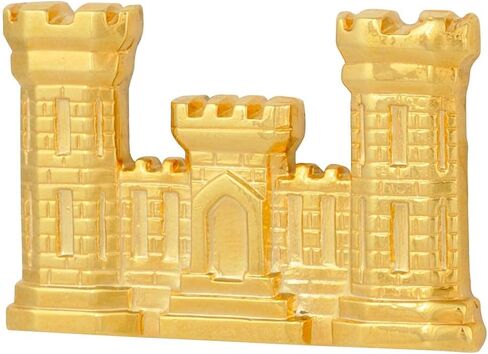 MEDALS OF AMERICA EST. 1976 Army Officer Engineer Collar Insignia Pair in Saudi Arabia