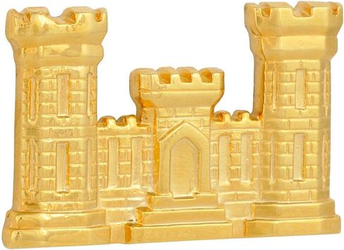 MEDALS OF AMERICA EST. 1976 Army Officer Engineer Collar Insignia Pair in Saudi Arabia