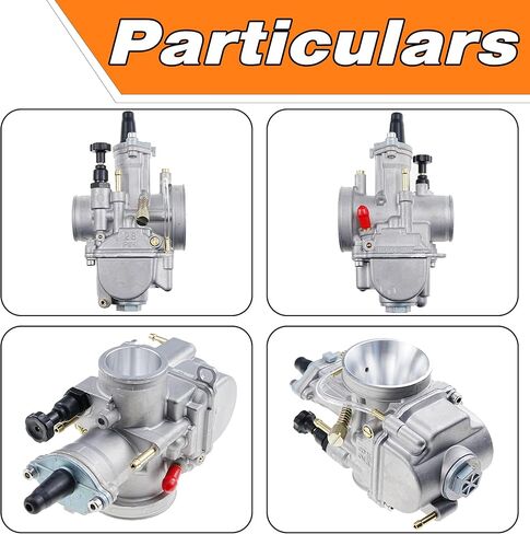 مكربن ​​لـ KX80 KX85 KX100، لـ Yamaha YZ80 YZ85 DT100 SUZUKI RM80 85 CR80 CR85R GY6 PWK 28mm 2 السكتة الدماغية مكربن ​​كارب منزلق مسطح مع إبرة مدخل نفاثة 15003-1617 in Saudi Arabia