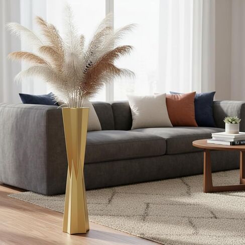 Black Star Floor Vase, 27.5" Tall Modern Tapered Vases for Pampas Grass, Feathers, Dried Flowers, Large Home Decor Tall Vase for Living Room, Bedroom, Entryway – Sculptural Resin Centerpiece in Kuwait