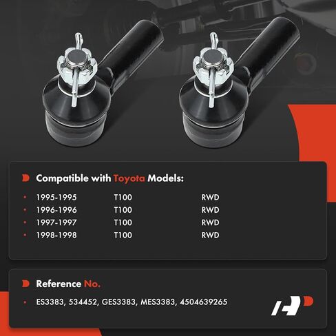 A-Premium 2 x Front Outer Tie Rod Ends, Compatible with Toyota T100 1995 1996 1997 1998, RWD in Saudi Arabia