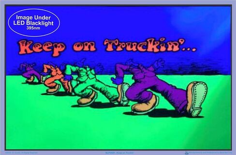 ملصقات العقرب تبقى على Truckin (بواسطة R. Crumb) ملصق Blacklight - مادة متجمعة أصلية متفاعلة مع الضوء الأسود - 35 بوصة × 23 بوصة in Kuwait