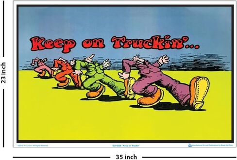 ملصقات العقرب تبقى على Truckin (بواسطة R. Crumb) ملصق Blacklight - مادة متجمعة أصلية متفاعلة مع الضوء الأسود - 35 بوصة × 23 بوصة in Kuwait
