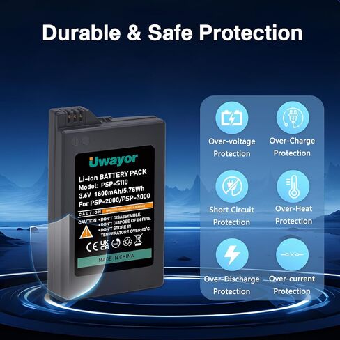 PSP 2000/3000 بطارية لـ Sony PSP-2000 PSP-2001 ، PSP-S110 ، PSP-3000 ، PSP-3001 ، PSP-3002 ، PSP-3004 Console in Kuwait