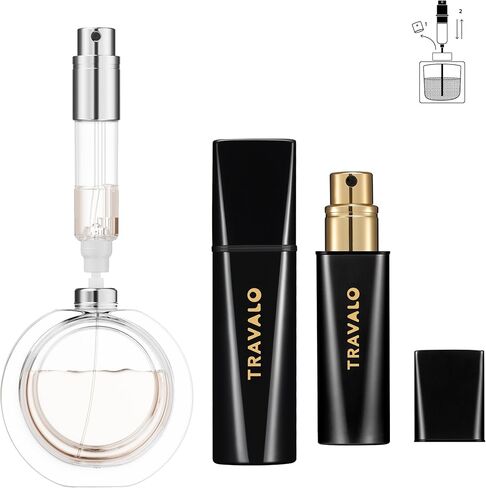 رذاذ عطر ترافالو أوبسكولا ألتيميت بملء سفلي مع بخاخ عالي الدقة - زجاجة سفر مقاومة للتسرب 5 مل، موزع عطر محمول قابل لإعادة الملء لها وله (OBSCURA، أخضر) in Kuwait