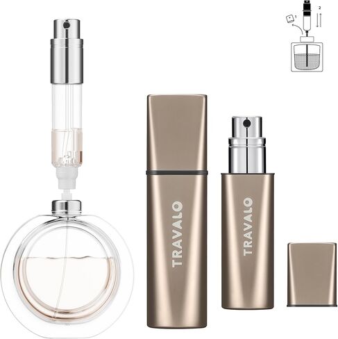 رذاذ عطر ترافالو أوبسكولا ألتيميت بملء سفلي مع بخاخ عالي الدقة - زجاجة سفر مقاومة للتسرب 5 مل، موزع عطر محمول قابل لإعادة الملء لها وله (OBSCURA، أخضر) in Kuwait