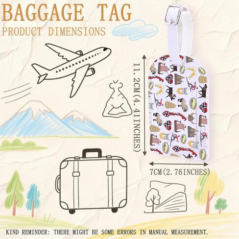 Norway Travel Luggage Tag Adventure Hiking Gift Norwegian Souvenir Gift Scandinavian Nordic Suitcase ID Tag (TONorway-tag) in Saudi Arabia