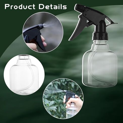 20 Pack Spray Bottles 8oz, Empty Plastic Spray Bottles with Adjustable Nozzle, Mini Refillable Bottles for Cleaning, Hair, Plant & Kitchen Use in Kuwait