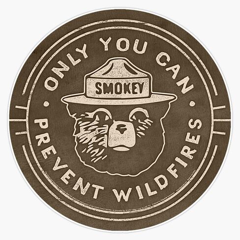 LAD Studio at Last, The Secret to Smokey Bear is Revealed! Sticker Bumper Sticker Vinyl Decal 5"" in Kuwait
