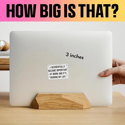 VOTANTA (3 Pcs, 3 inch) I Accidentally Became Important at Work and It's Ruining My Life Sticker, Funny Humor Office Working Gift for Coworker Colleague Sticker Decoration for Laptops, Phones in Kuwait