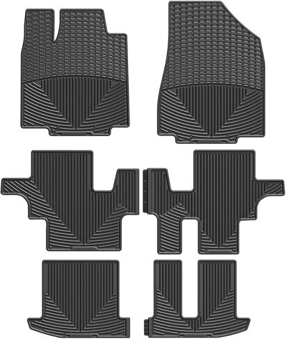 سجادات أرضية WeatherTech مناسبة لجميع الأحوال الجوية لسيارة Infiniti QX60، Pathfinder، JX - مجموعة كاملة (W298-W302-W304)، أسود in Saudi Arabia