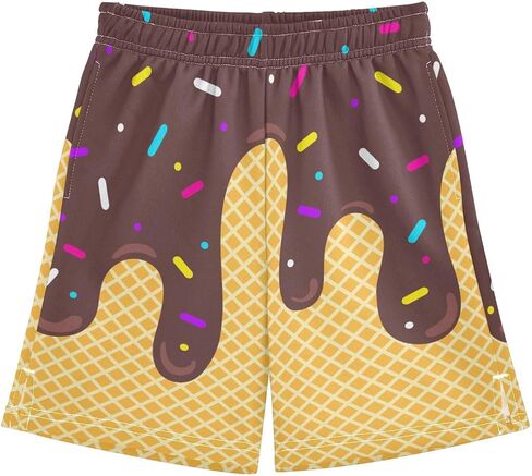 VIGTRO Boys Athletic Casual Shorts Gym Shorts Elastic Waist with Pockets, Summer Sports Outdoor Homewear for Kids Size 7-15Y in Kuwait