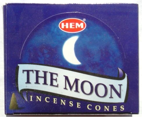 The Moon Incense Cone - Hem Cones - 10 cones plus burner per box - Sold in a set of 4 boxes in Kuwait