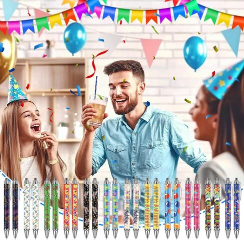 24 قطعة من أقلام عيد الميلاد السعيدة للنساء كهدايا ملونة للكعك، أقلام حبر جاف سوداء مقاس 1.00 مم، أقلام كتابة بالحبر الأسود هدية يومية، لوازم مكافآت مكتبية جمالية in Saudi Arabia