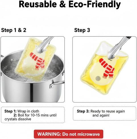 Reusable Snap Heat Pack, Hand Warmers Click, Hand Warmers Boil Click Heat Pocket Hand Warmer, Pouch Gel Hand Warmers for Hiking Skiing Winter Sports in Kuwait