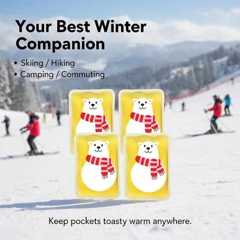 Reusable Snap Heat Pack, Hand Warmers Click, Hand Warmers Boil Click Heat Pocket Hand Warmer, Pouch Gel Hand Warmers for Hiking Skiing Winter Sports in Kuwait