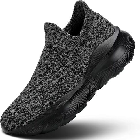 Men's Slip On Walking Shoes Running Comfortable Tennis Breathable Lightweight Non Slip Athletic Gym Workout Casual Fashion Sneaker in Saudi Arabia