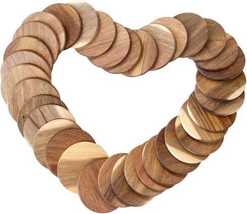 36 عبوة من قواعد الأكواب الخشبية من خشب السنط، قواعد أكواب خشبية مستديرة مقاس 9.68 سم من خشب السنط in Saudi Arabia