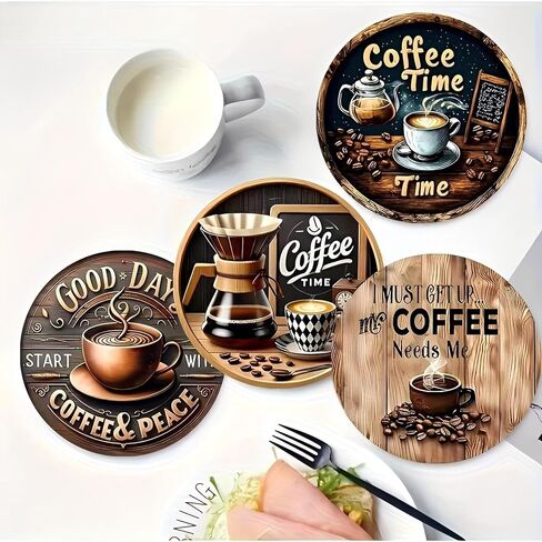 5 Pcs Coffee Coaster,Non-Slip Coaster Pads for Bar, Kitchen, Dining Room, Unique Housewarming Gifts for Home Decor（AB-052） in Saudi Arabia