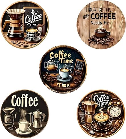 5 Pcs Coffee Coaster,Non-Slip Coaster Pads for Bar, Kitchen, Dining Room, Unique Housewarming Gifts for Home Decor（AB-052） in Saudi Arabia
