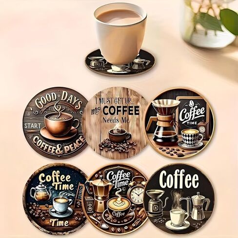 5 Pcs Coffee Coaster,Non-Slip Coaster Pads for Bar, Kitchen, Dining Room, Unique Housewarming Gifts for Home Decor（AB-052） in Saudi Arabia