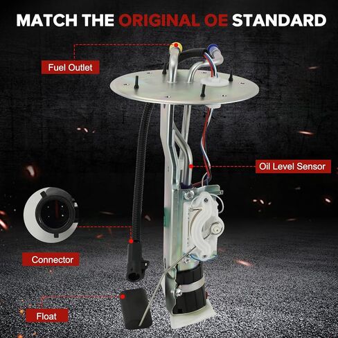 EB206S Electric Fuel Pump Module Assembly Sending Unit Compatible with Ford E-150 E-250, E-150 Club Wagon, E-250 E-350 Econoline, E-350 E-450 Super Duty,E-450 Econoline Super Duty GAS w/2 Tube Ports in Kuwait