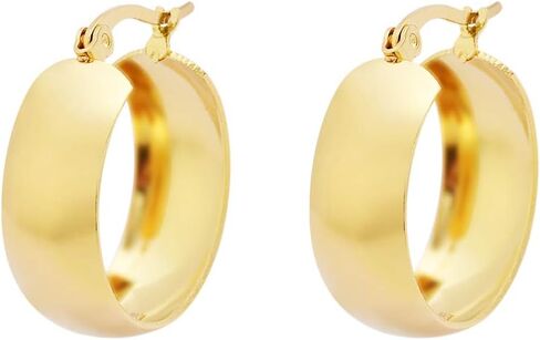 Edforce Stainless Steel Wide Large Rounded Hoop Earrings for Women in Saudi Arabia