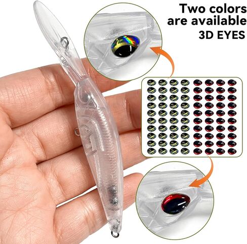 Topwater Fishing Lure Blanks Unpainted Fishing Lures Making Kit, 20/10 PCS Crankbaits Whopper Swimbait Lure Making Supplies, DIY Make Your Own Fishing Lures Kit for Bass Trout Saltwater in Kuwait