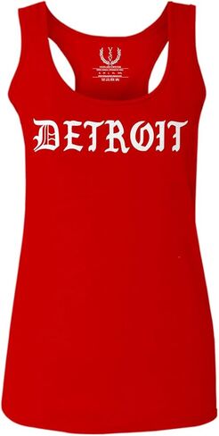 VICES AND VIRTUESS 0362. Detroit 313 Michigan City Hip HOP Hipster Streetwear Women's Tank Top Racerback in Saudi Arabia