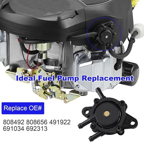 808492 Fuel Pump with Filter and 596163 793147 Vacuum Hose Compatible with Kohler 17HP-25HP Bri and Str 808656 John Dere LG808656 D140 D130 D125 D150 Z235 LA140 LA150 LA155 Lawn Mower in Saudi Arabia